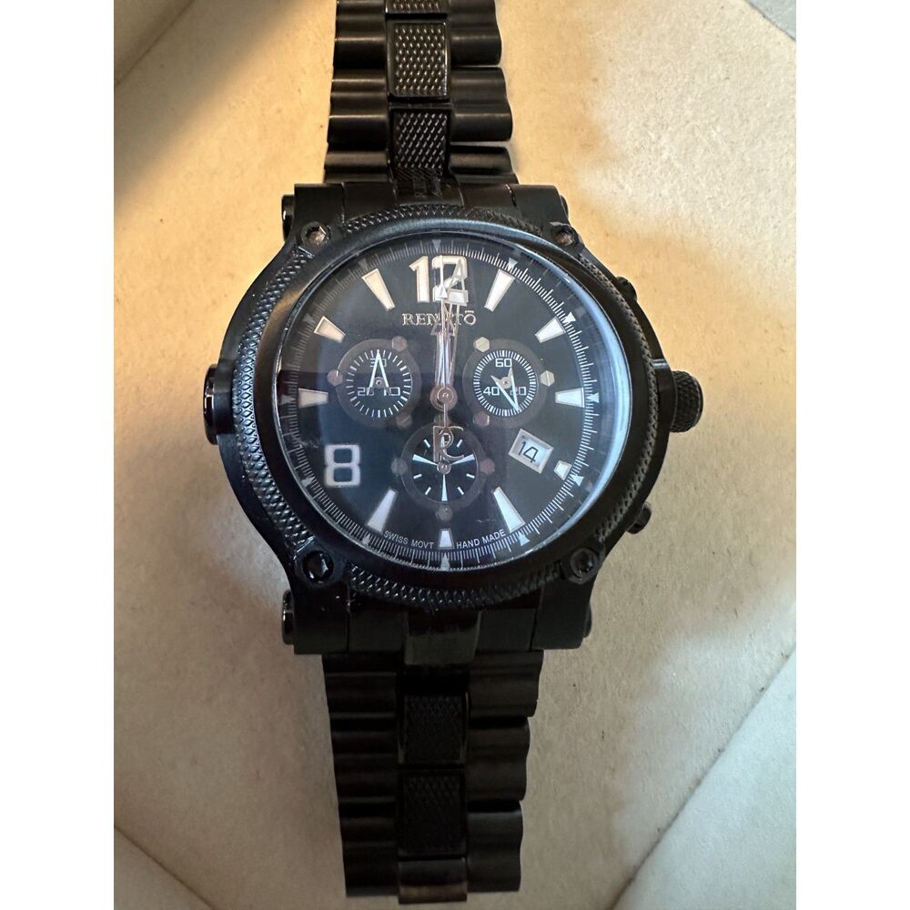 Renato The Beast Limited Edition Black Chronograph Watch 694/900 Swiss
